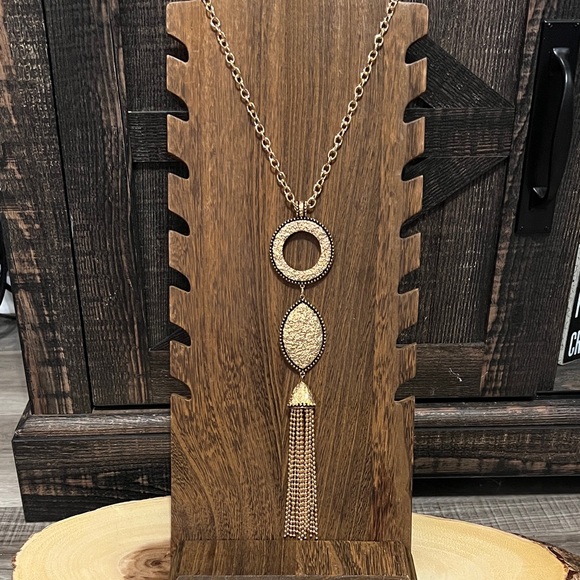 Erica Lyons Jewelry - 3/$18 Gold Pendant Necklace with Tassel Lot 736